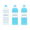 Bottle drinking water set. Royalty Free Stock Photo