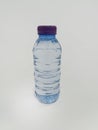 Bottle drinkwater from the side angel with studios lighting and white background Royalty Free Stock Photo