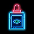 Bottle Drops For Sick Eyes neon glow icon illustration