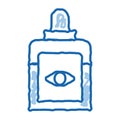 Bottle Drops For Sick Eyes doodle icon hand drawn illustration