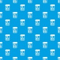 Bottle drug pattern vector seamless blue