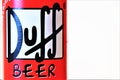 Bottle of Duff beer. Royalty Free Stock Photo