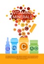 Bottle Of Essential Chemical Elements Nutrient Minerals Vitamins Royalty Free Stock Photo