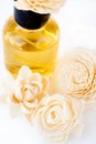 Essential Oil with Handmade Flower Reed Diffusers Royalty Free Stock Photo