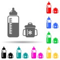 bottle for feeding a child multi color style icon. Simple glyph, flat  of baby icons for ui and ux, website or mobile Royalty Free Stock Photo