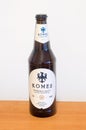 Bottle of Fortuna Komes Potrojny Zloty beer. Triple is a strong top fermenting beer of a golden hue
