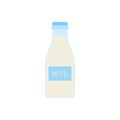 a bottle fresh milk flat design vector illustration