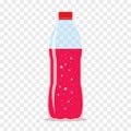 Bottle of Fresh Raspberry Juice Flat Icon