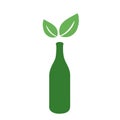 Bottle full of organic goodness - Vegan Smoothies logo indicating healthy fiber rich juice Royalty Free Stock Photo