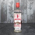 Bottle of Gin on a isolated background Royalty Free Stock Photo