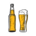 Beer bottle color Royalty Free Stock Photo