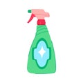 bottle glass cleaner cartoon vector illustration Royalty Free Stock Photo