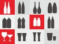 Bottle / Glass icon vector