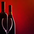 Bottle and glass of red wine Royalty Free Stock Photo