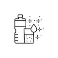 Bottle glass water icon. Simple line, outline vector of diet icons for ui and ux, website or mobile application Royalty Free Stock Photo