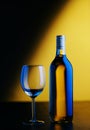 Bottle and glass of white wine Royalty Free Stock Photo