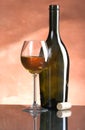 Bottle and glass of wine Royalty Free Stock Photo