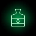 Bottle, glue outline icon in neon style. Can be used for web, logo, mobile app, UI, UX