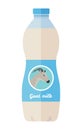 Bottle of Goat Milk Flat Style Vector Illustration