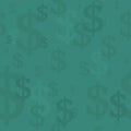 Bottle green dollar sign seamless background