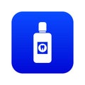 Bottle of mouthwash icon digital blue