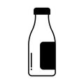 Bottle Half Glyph Style vector icon which can easily modify or edit