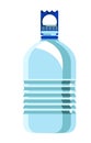 Bottle with handle for potable water on white