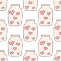 bottle heart lamp love valentines day pattern