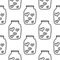 bottle heart lamp love valentines day pattern