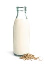 Bottle of hemp milk