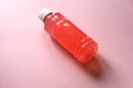 Bottle of homemade raspberry drink Royalty Free Stock Photo