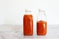 Bottle of homemade tomato sauce bottle Royalty Free Stock Photo