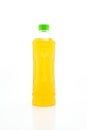 bottle of ice tea and green tea on white background Royalty Free Stock Photo