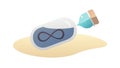 Bottle with infinity symbol, eternal life, endless possibilities vector design Generative AI Royalty Free Stock Photo