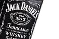 Bottle of Jack Daniel`s sour mash whiskey isolated white background Royalty Free Stock Photo