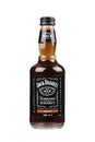 Bottle of Jack Daniel`s Whiskey and Cola Royalty Free Stock Photo