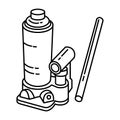 Bottle Jack Icon. Doodle Hand Drawn or Outline Icon Style