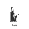 A bottle of juice icon. Element of drink icon for mobile concept and web apps. Detailed A bottle of juice icon can be used for web