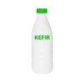 A bottle of kefir in vector on white background.