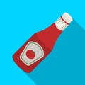 A bottle of ketchup.BBQ single icon in flat style vector symbol stock illustration web. Royalty Free Stock Photo