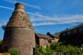 Bottle kiln Landscape and Big streaky sky Royalty Free Stock Photo