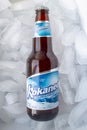 A bottle of Kokanee beer on Ice