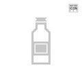 Bottle with a Label Dot Pattern Icon. Kefir, Yogurt or Juice Dotted Icon Isolated on White. Vector Background Royalty Free Stock Photo