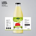 Bottle label, Package template design, Label design, mock up design label template