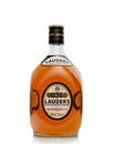 Bottle of Lauder`s  blended scotch whisky isolated on white background Royalty Free Stock Photo