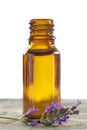 Bottle with lavender essence Royalty Free Stock Photo