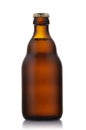 Bottle of light beer isolated on white background Royalty Free Stock Photo