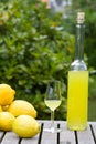 Bottle with limoncello