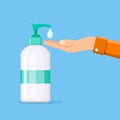 Bottle of liquid antibacterial soap Royalty Free Stock Photo
