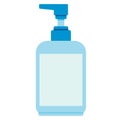 Bottle of liquid antibacterial soap Isolated on a white background. Vector illustration